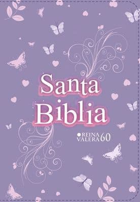 Biblia RVR 1960 Compacta Símil Piel Juvenil Mariposa Lila (Bible RVR 1960 Compact Size LeatherLike Youth Lilac Butterfly (Spanish Edition) by Reina Valera 1960