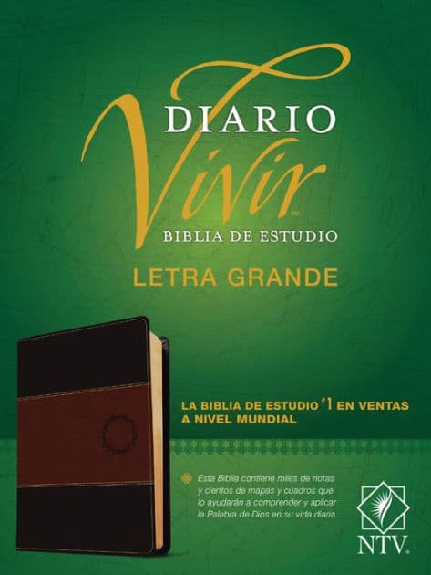 Biblia de estudio del diario vivir NTV, letra grande (SentiPiel, Café/Café claro, Índice, Letra Roja) by Tyndale Bible