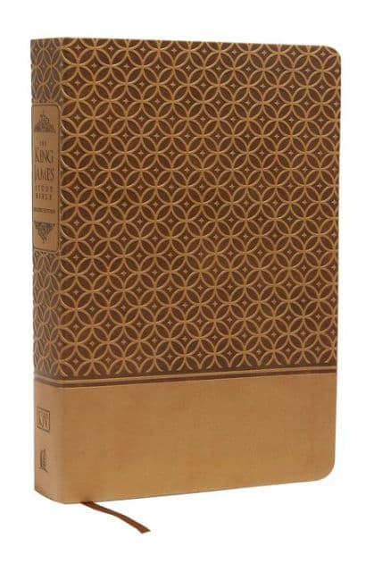 KJV Study Bible, Large Print, Leathersoft, Tan, Red Letter: Second Edition by Thomas Nelson