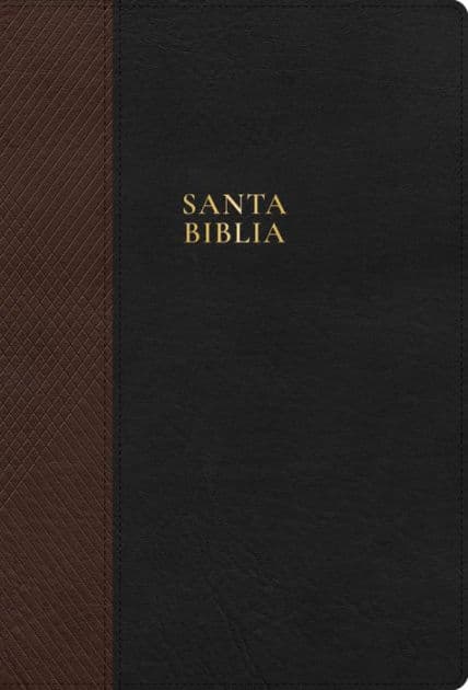 RVR 1960 Biblia letra supergigante, negro con café símil piel: Con referencias. Nueva tipografía by B&amp;H Español Editorial Staff