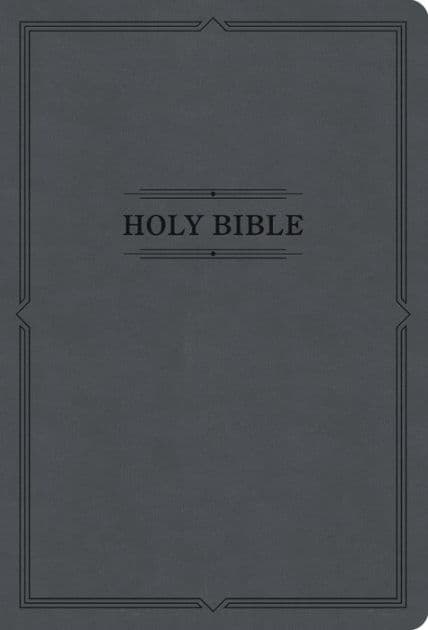 KJV Large Print Thinline Bible, Value Edition, Charcoal LeatherTouch by Holman Bible Publishers