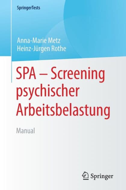 SPA - Screening psychischer Arbeitsbelastung: Manual by Anna-Marie Metz