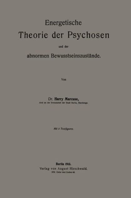 Energetische Theorie der Psychosen und der abnormen Bewusstseinszustände by Harry Marcuse