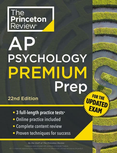 Princeton Review AP Psychology Premium Prep, 22nd Edition: For the NEW 2025 Exam: 3 Practice Tests + Digital Practice + Content Review by The Princeton Review