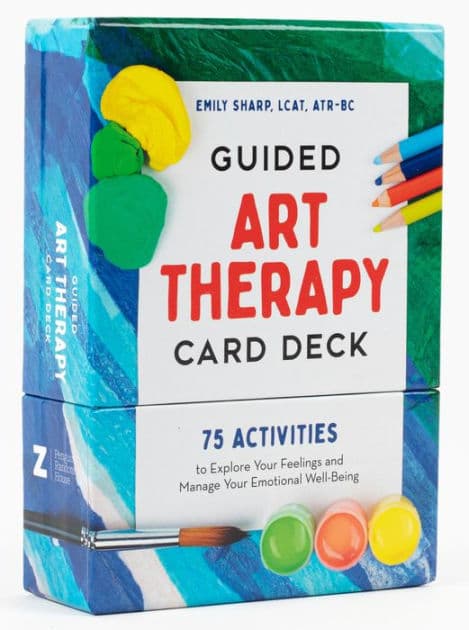 Guided Art Therapy Card Deck: 75 Activities to Explore Your Feelings and Manage Your Emotional Well-Being by Emily Sharp LCAT