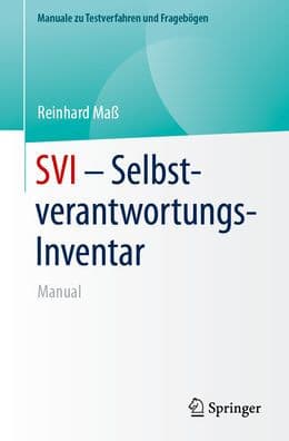 SVI - Selbstverantwortungs-Inventar: Manual by Reinhard Maß