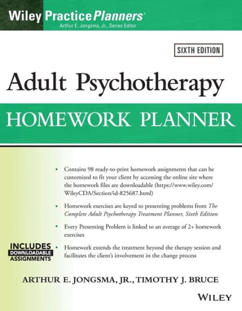 Adult Psychotherapy Homework Planner by Arthur E. Jongsma Jr.