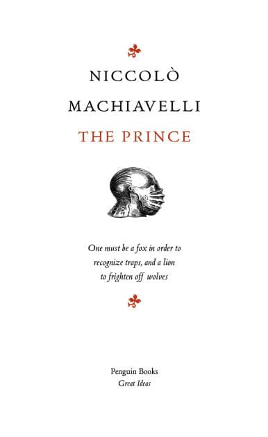 The Prince by Niccolò Machiavelli
