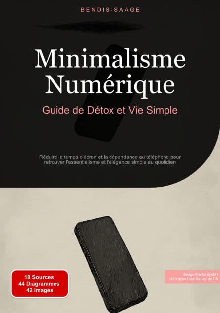 Minimalisme Numérique: Guide de Détox et Vie Simple: Réduire le temps d'écran et la dépendance au téléphone pour retrouver l'essentialisme et l'élégance simple au quotidien by Bendis A. I. Saage - Français