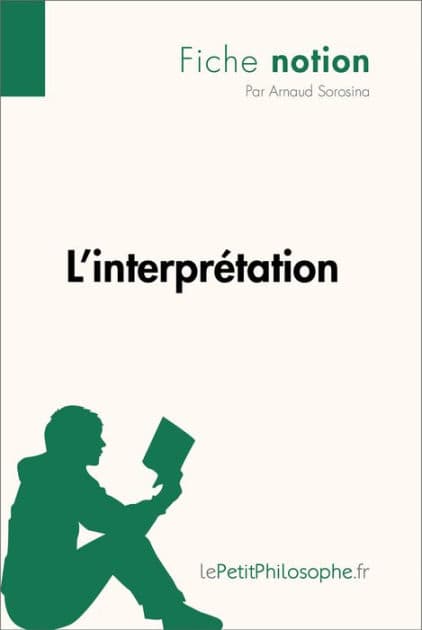 L'interprétation (Fiche notion): LePetitPhilosophe.fr - Comprendre la philosophie by Arnaud Sorosina