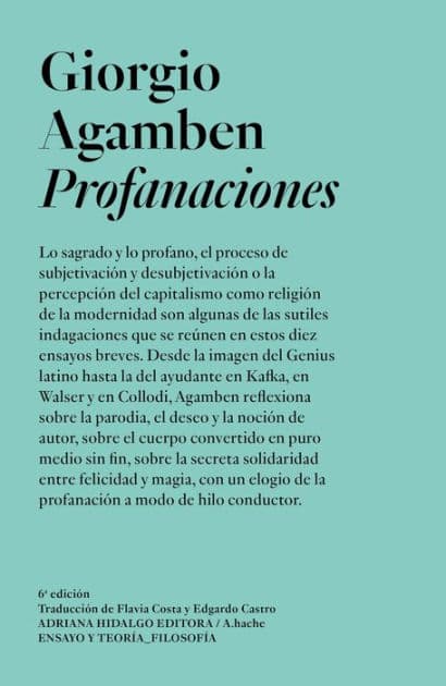 Profanaciones by Giorgio Agamben