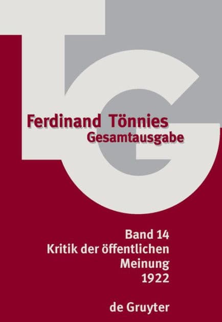 1922: Kritik der öffentlichen Meinung by Alexander Deichsel