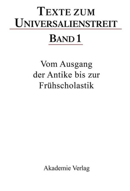 Vom Ausgang der Antike bis zur Frühscholastik: Lateinische, griechische und arabische Texte des 3.-12. Jahrhunderts by Hans-Ulrich Wöhler
