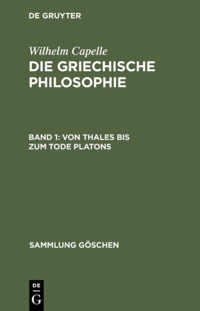 Von Thales bis zum Tode Platons by Johannes Müller