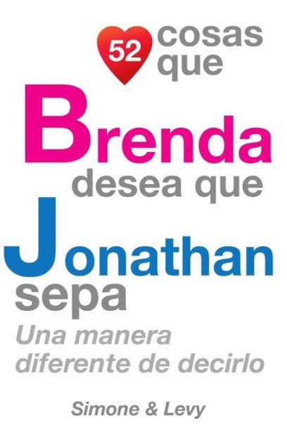 52 Cosas Que Brenda Desea Que Jonathan Sepa: Una Manera Diferente de Decirlo by Simone