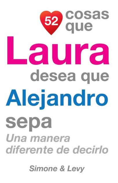 52 Cosas Que Laura Desea Que Alejandro Sepa: Una Manera Diferente de Decirlo by Simone