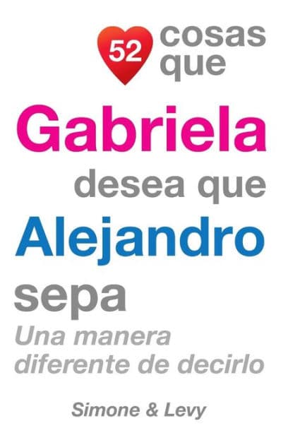 52 Cosas Que Gabriela Desea Que Alejandro Sepa: Una Manera Diferente de Decirlo by Simone