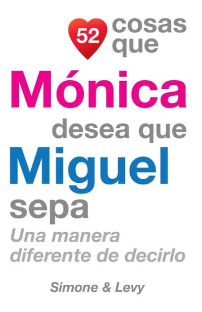 52 Cosas Que Mónica Desea Que Miguel Sepa: Una Manera Diferente de Decirlo by Simone