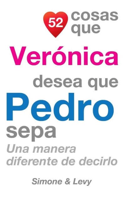 52 Cosas Que Verónica Desea Que Pedro Sepa: Una Manera Diferente de Decirlo by Simone