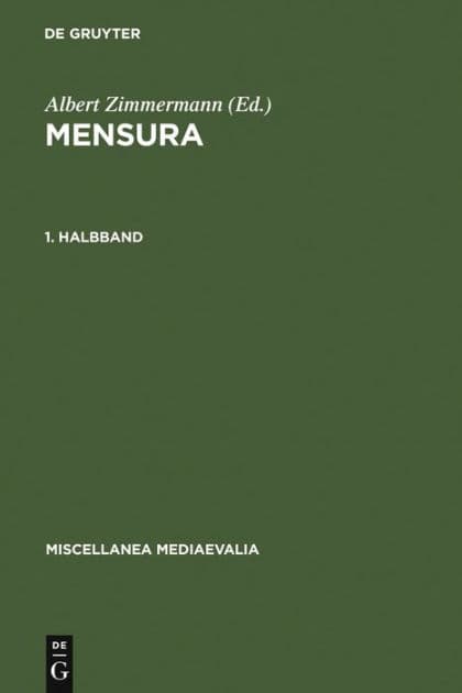 Mensura. 1. Halbbd by Gudrun Vuillemin-Diem