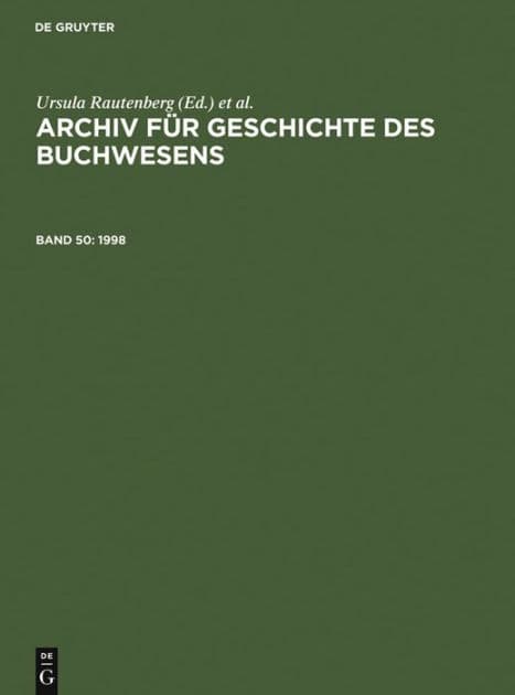 1998 by Historische Kommission des Börsenvereins