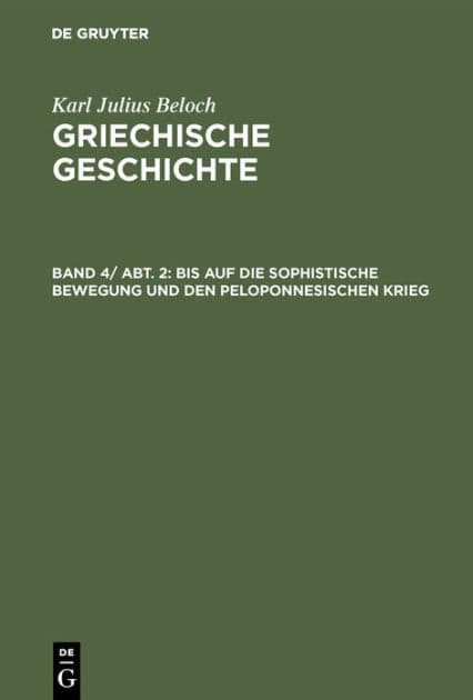 Bis auf die sophistische Bewegung und den peloponnesischen Krieg by Karl Julius Beloch