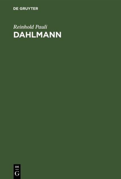 Dahlmann by Reinhold Pauli