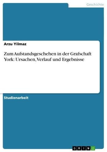 Zum Aufstandsgeschehen in der Grafschaft York: Ursachen, Verlauf und Ergebnisse by Arzu Yilmaz
