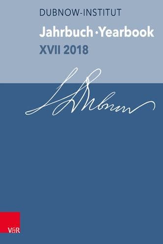 Jahrbuch des Dubnow-Instituts /Dubnow Institute Yearbook XVII/2018 by Silja Behre