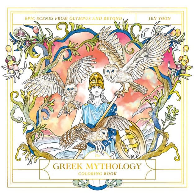 The Greek Mythology Coloring Book: Epic Scenes from Olympus and Beyond by Jen Yoon