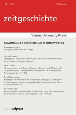 Gewalteskalation und Kriegsgrauel im Ersten Weltkrieg by Konstantin Ferihumer