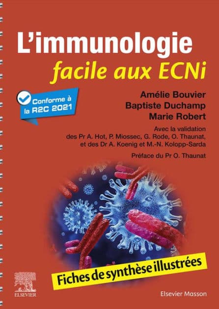 L'immunologie facile aux ECNi: Fiches de synthèse illustrées by Amélie Bouvier