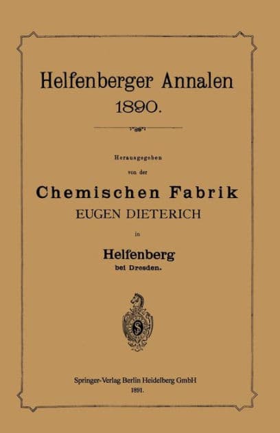 Helfenberger Annalen 1890: Chemischen Fabrik by Chemischen Fabrik