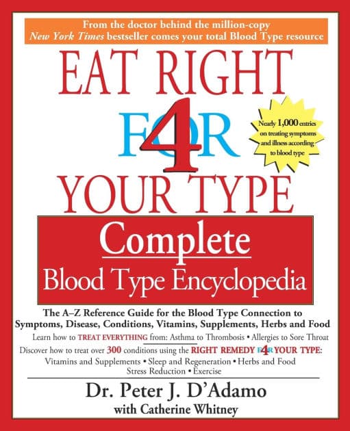 Eat Right 4 Your Type Complete Blood Type Encyclopedia: The A-Z Reference Guide for the Blood Type Connection to Sympoms, Disease, Conditions, Vitamins, Supplements, Herbs and Food by Peter J. D'Adamo