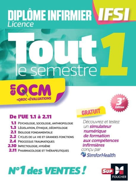 Tout le semestre 1 en QCM et QROC - DEI IFSI - 3e édition - Entraînement by Kamel Abbadi