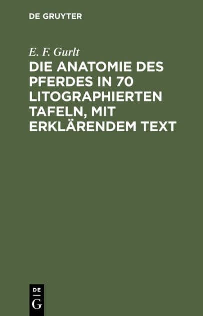 Die Anatomie des Pferdes in 70 litographierten Tafeln, mit erklärendem Text by E. F. Gurlt