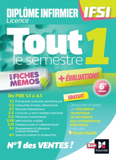 Tout le semestre 1 en fiches mémos - DEI IFSI - 6e édition - Révision et entraînement by Kamel Abbadi