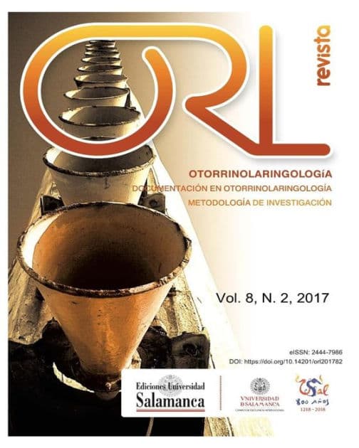 Revista ORL: Vol. 8, Nï¿½m. 2 (2017) by Josï Luis Pardal Refoyo Dir