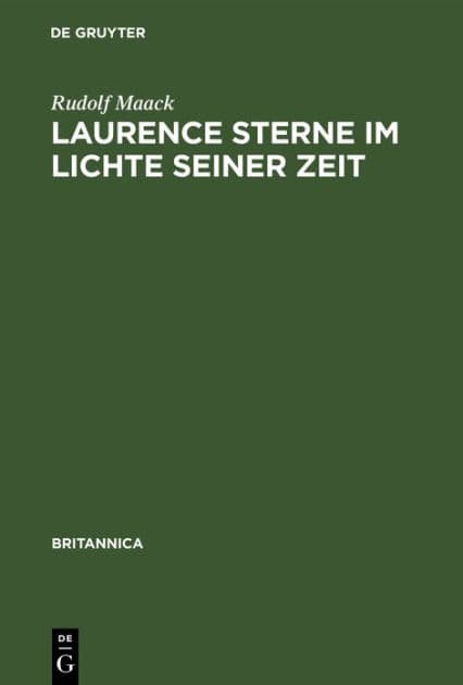 Laurence Sterne im Lichte seiner Zeit by Rudolf Maack