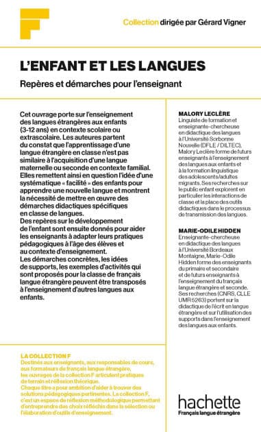 Collection F - L'enfant et les langues : Repères et démarches pour l'enseignant by Malory Leclere