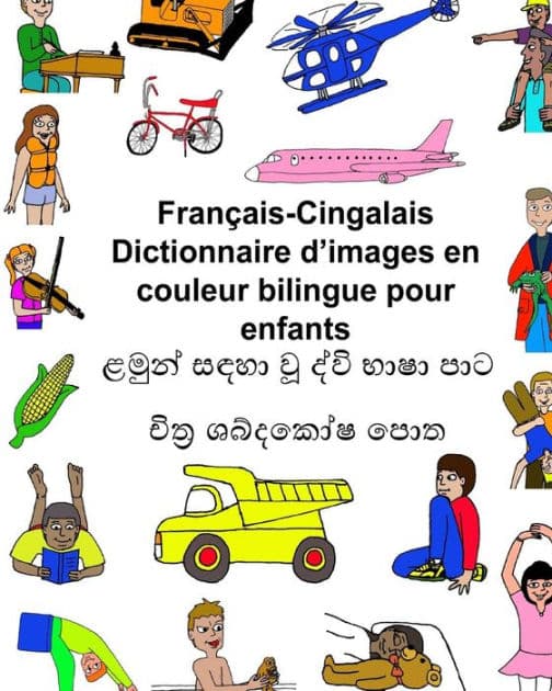 Français-Cingalais Dictionnaire d'images en couleur bilingue pour enfants by Kevin Carlson