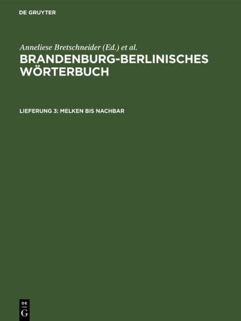 Melken bis Nachbar by Annemarie Wiese