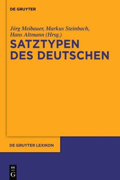 Satztypen des Deutschen by Jörg Meibauer