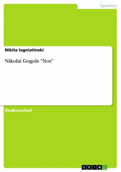 Nikolai Gogols 'Nos' by Nikita Iagniatinski