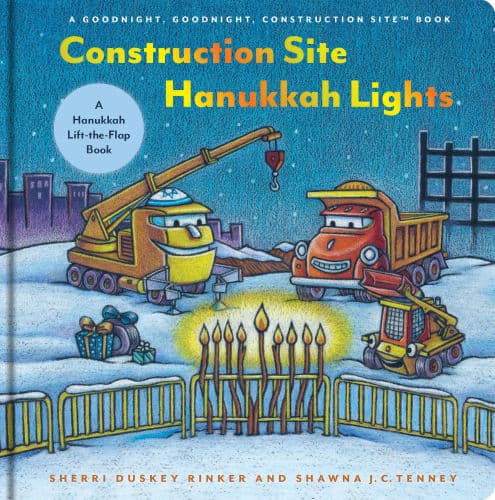 Construction Site Hanukkah Lights: A Hanukkah Lift-the-Flap Book by Sherri Duskey Rinker, Shawna J. C. Tenney (Illustrator), Shawna J. C. Tenney