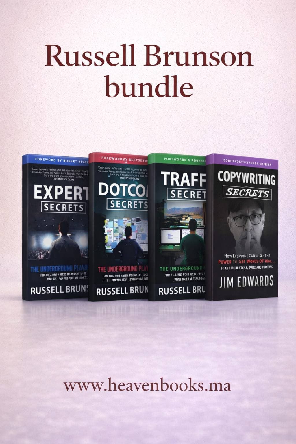 Russell Brunson Ultimate Funnel Bundle (4 Books Set) Expert Secrets + DotCom Secrets + Traffic Secrets + Copywriting Secrets by Russell Brunson