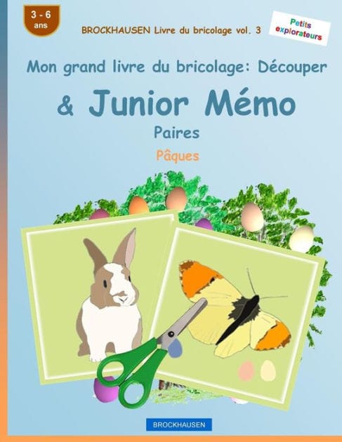 BROCKHAUSEN Livre du bricolage vol. 3 - Mon grand livre du bricolage: Découper & Junior Mémo Paires: Pâques