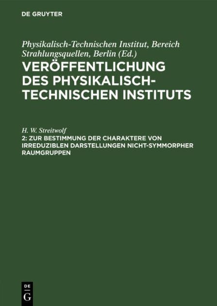 Zur Bestimmung der Charaktere von irreduziblen Darstellungen nicht-symmorpher Raumgruppen