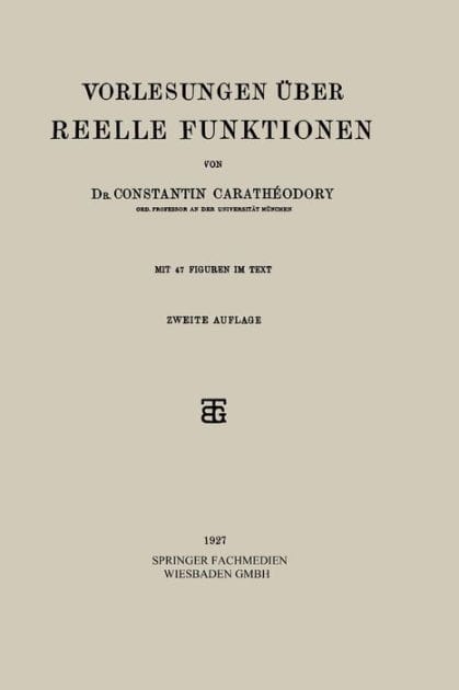 Vorlesungen Über Reelle Funktionen