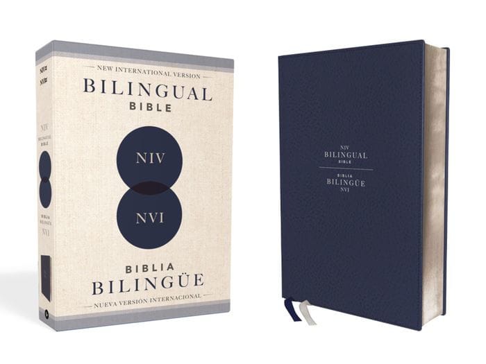 NIV/NVI Bilingual Bible, Revised Text 2022, Leathersoft, Navy / NIV/NVI, Biblia Bilingüe, Revisión 2022, Leathersoft, Azul añil